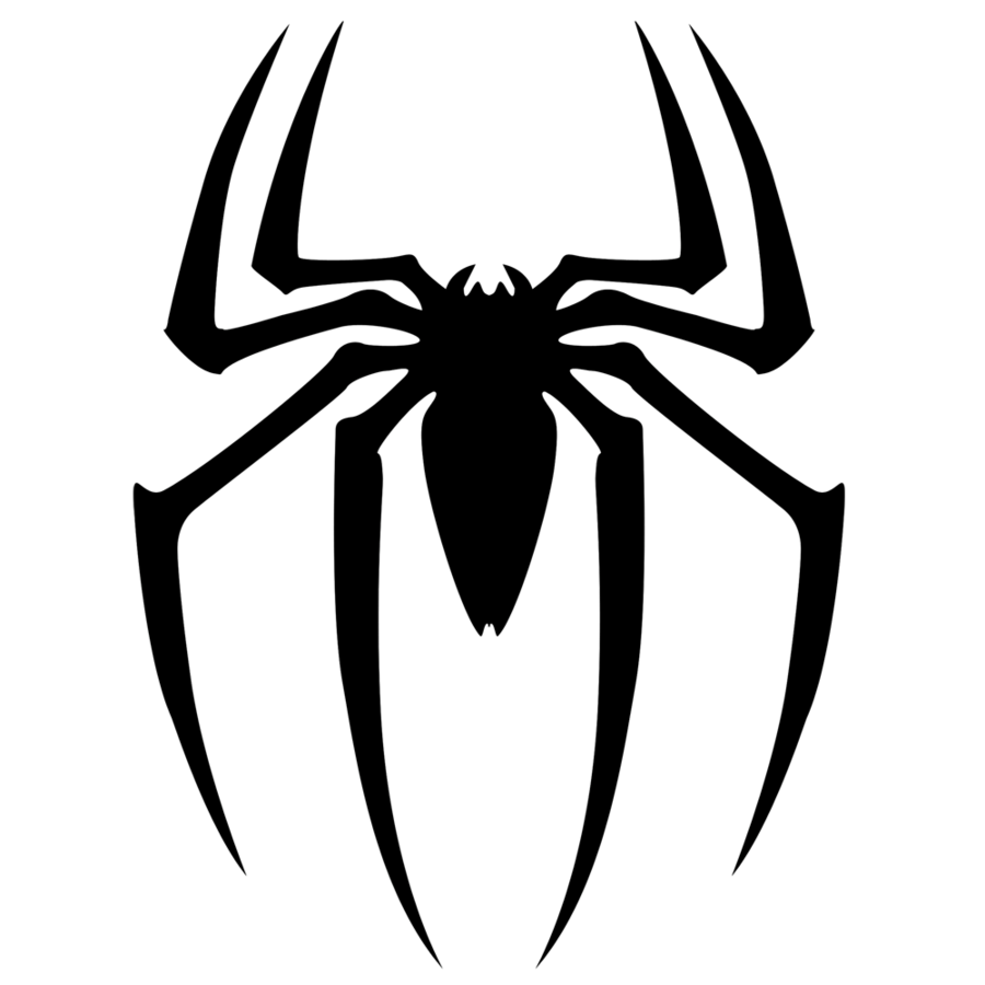Logo di sagoma ragno nero